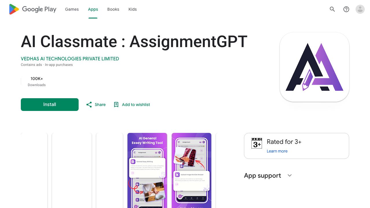 Homework Helper : AssignmentGPT 网站截图