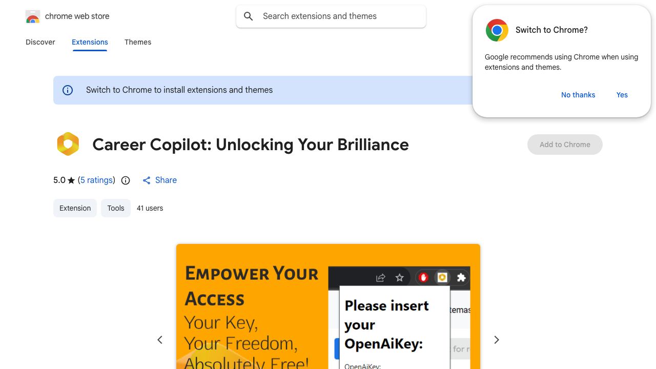 Career Copilot: Unlocking Your Brilliance 网站截图