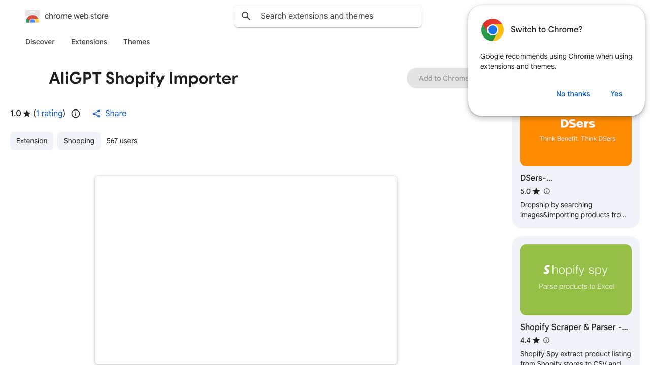 AliGPT Shopify Importer 网站截图