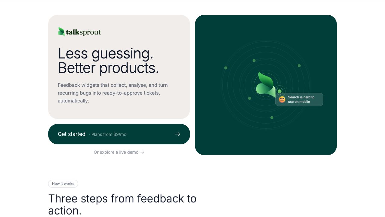 talksprout website screenshot