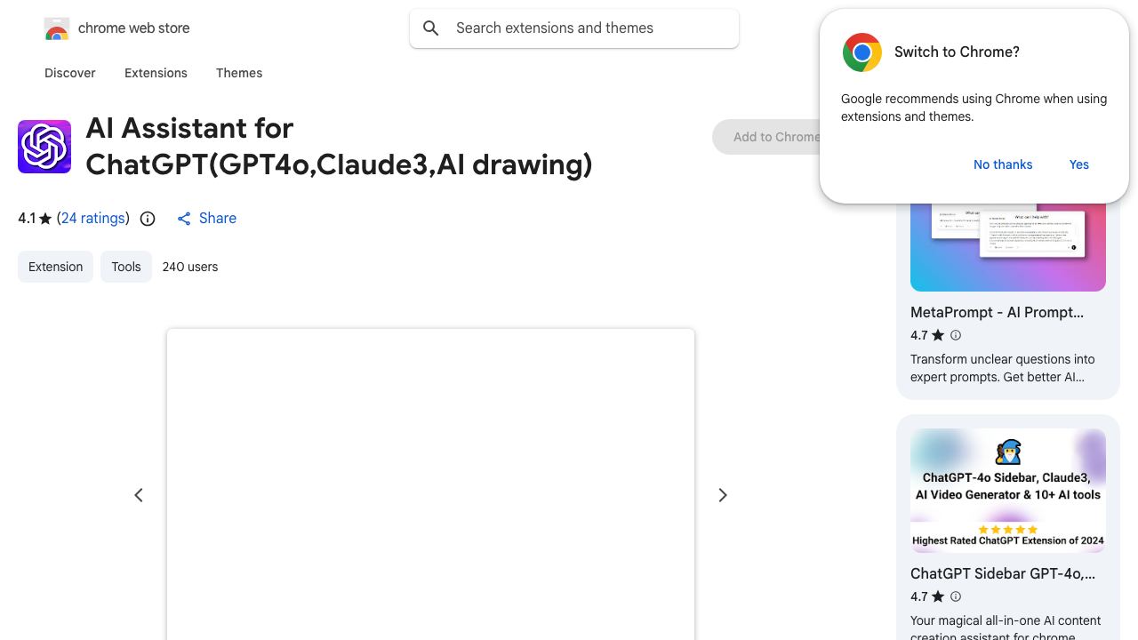 Free ChatGPT Sidebar(GPT-4,Vision) 网站截图