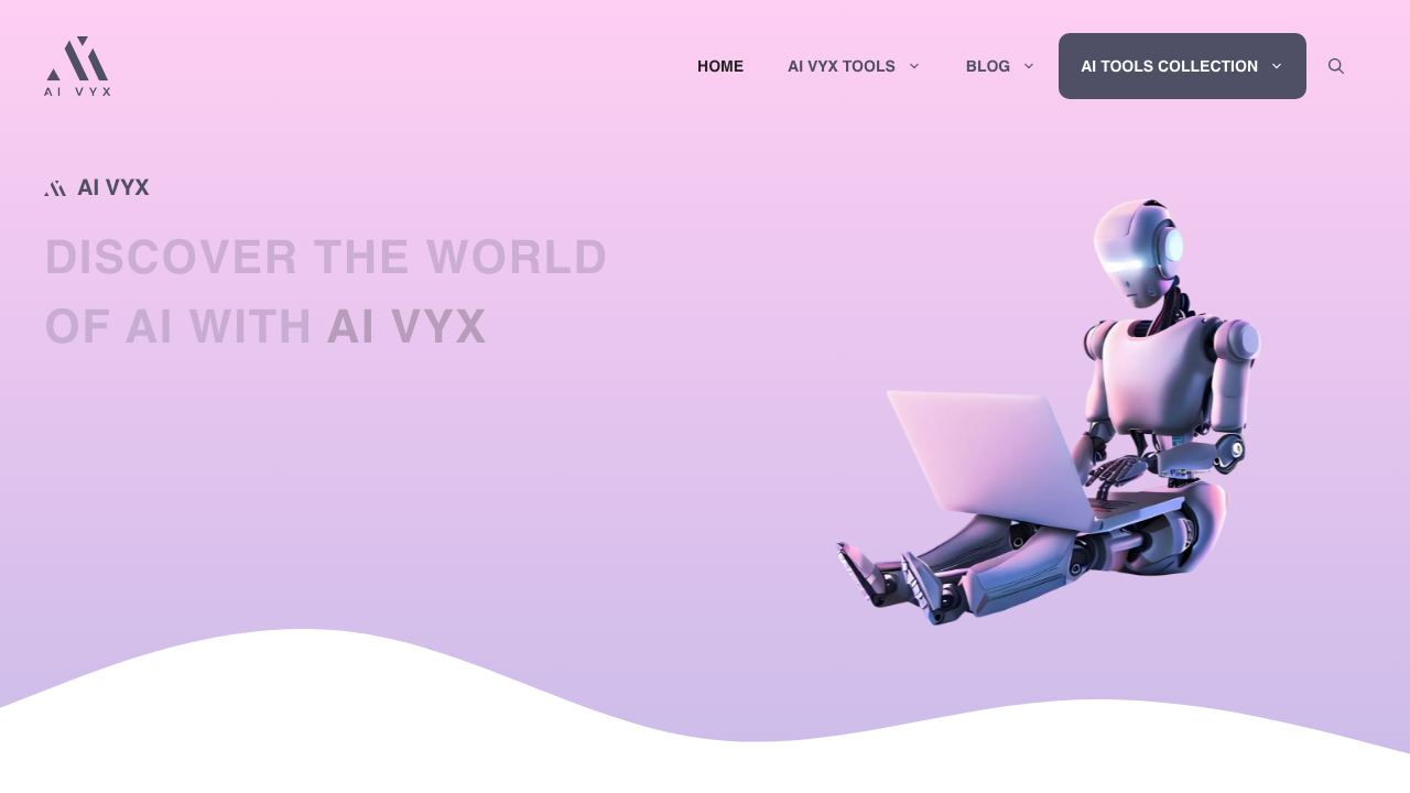 AI VYX 网站截图