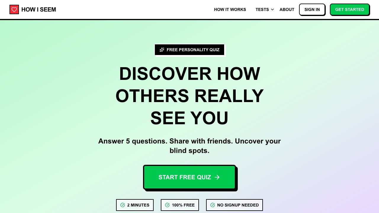 HowIseem website screenshot