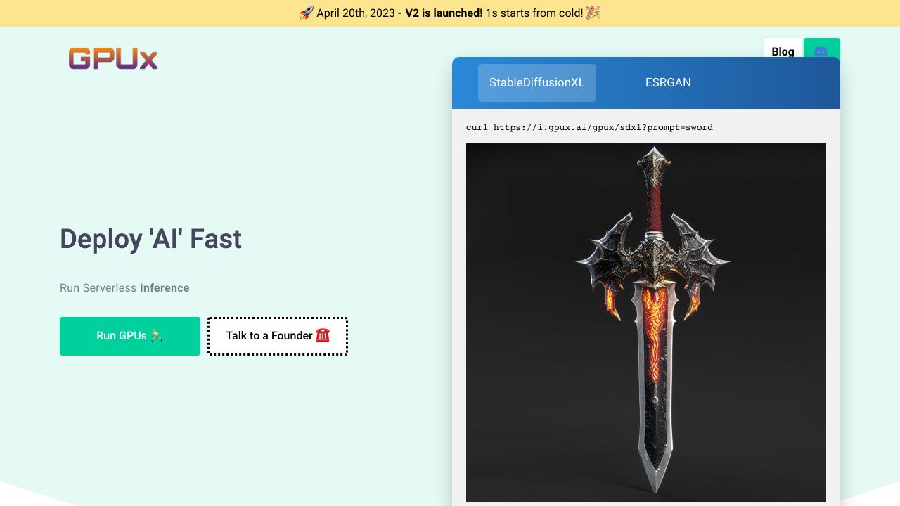 GPUX.AI 网站截图