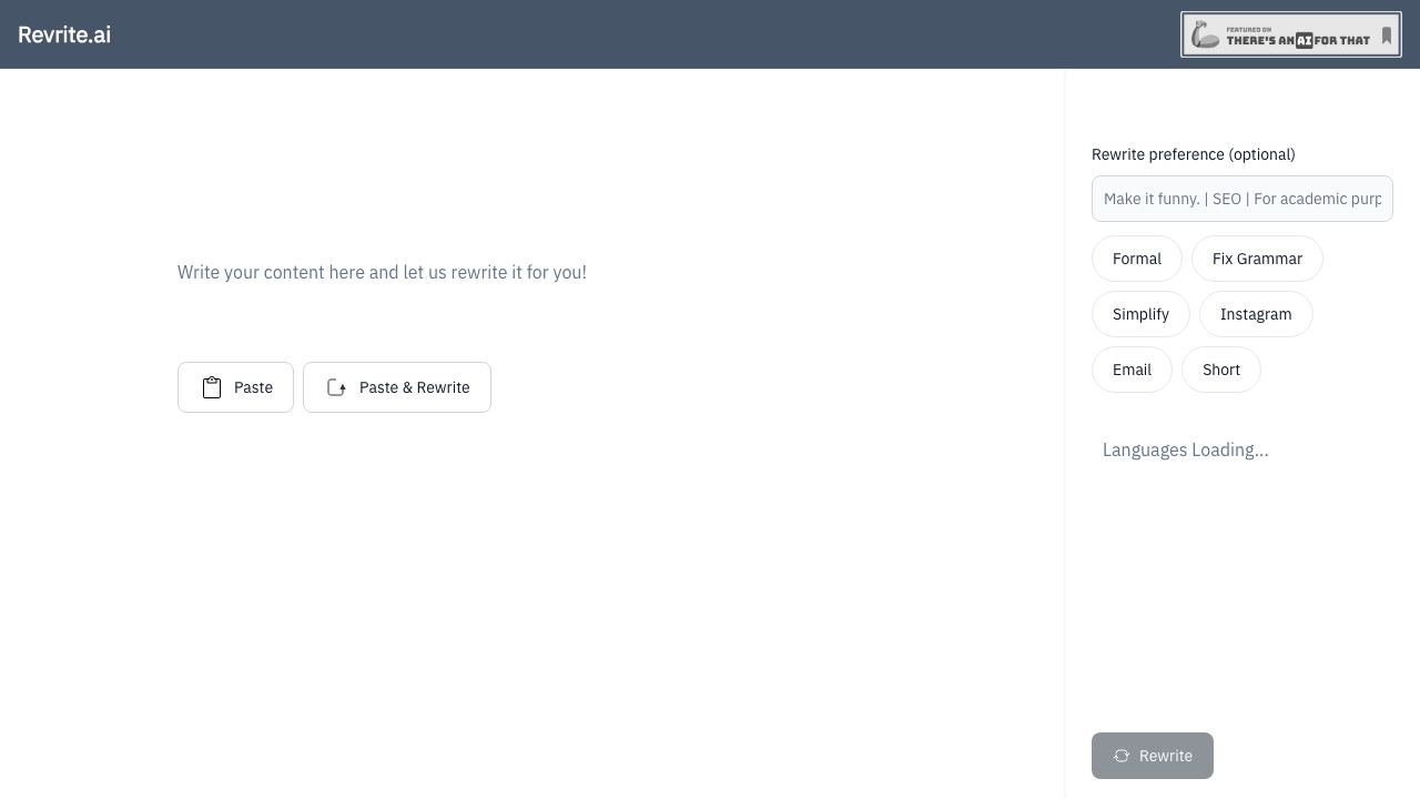 Revrite website screenshot