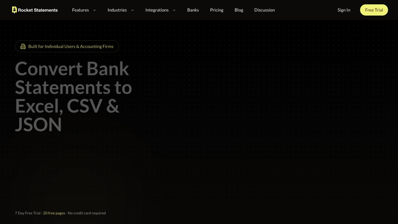 Rocket Statements website screenshot
