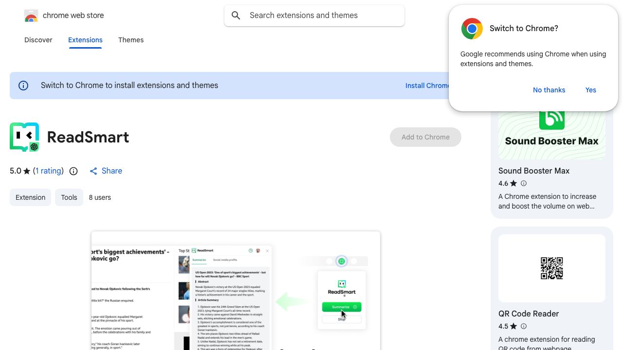 ReadSmart website screenshot
