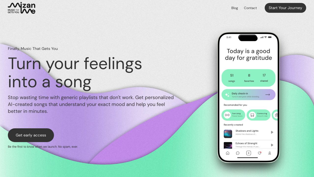 MizanMe website screenshot