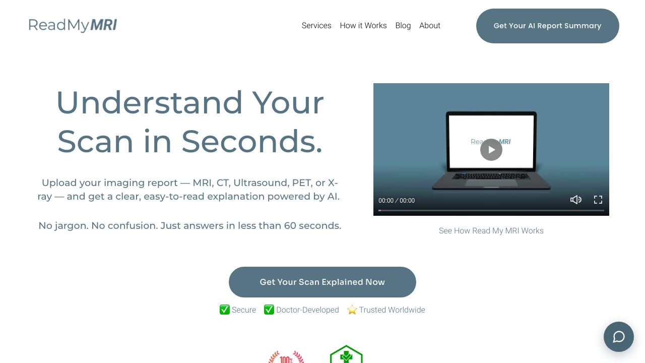 Read My MRI website screenshot