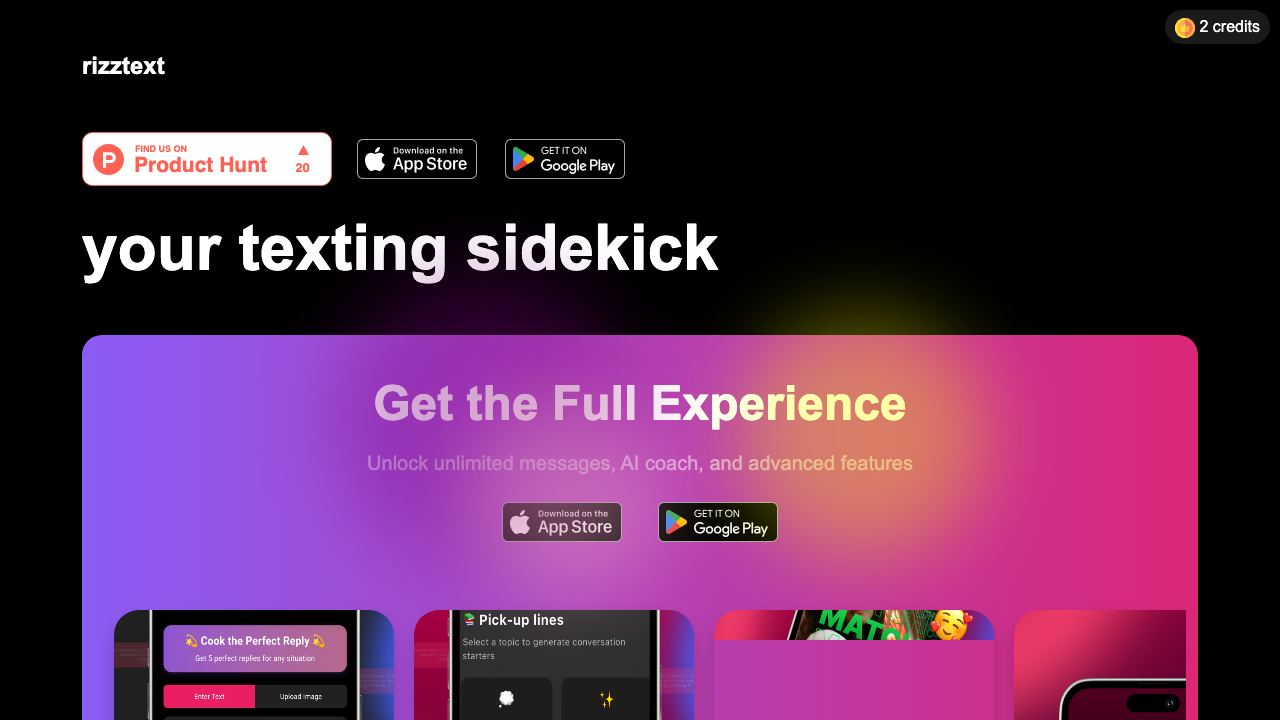RizzText.com 网站截图