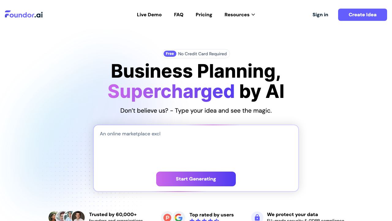 Foundor.ai website screenshot