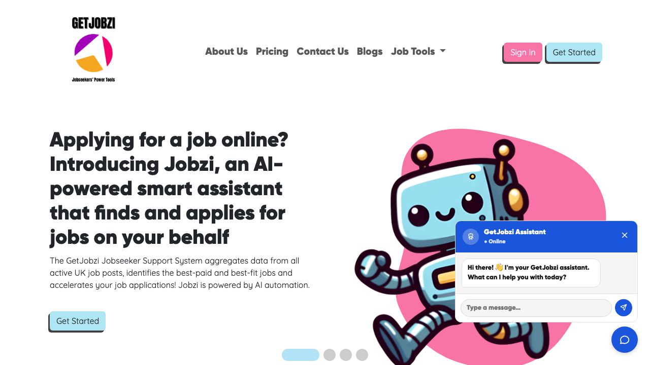 Jobzi Your AI-powered Job Search Wingman 网站截图