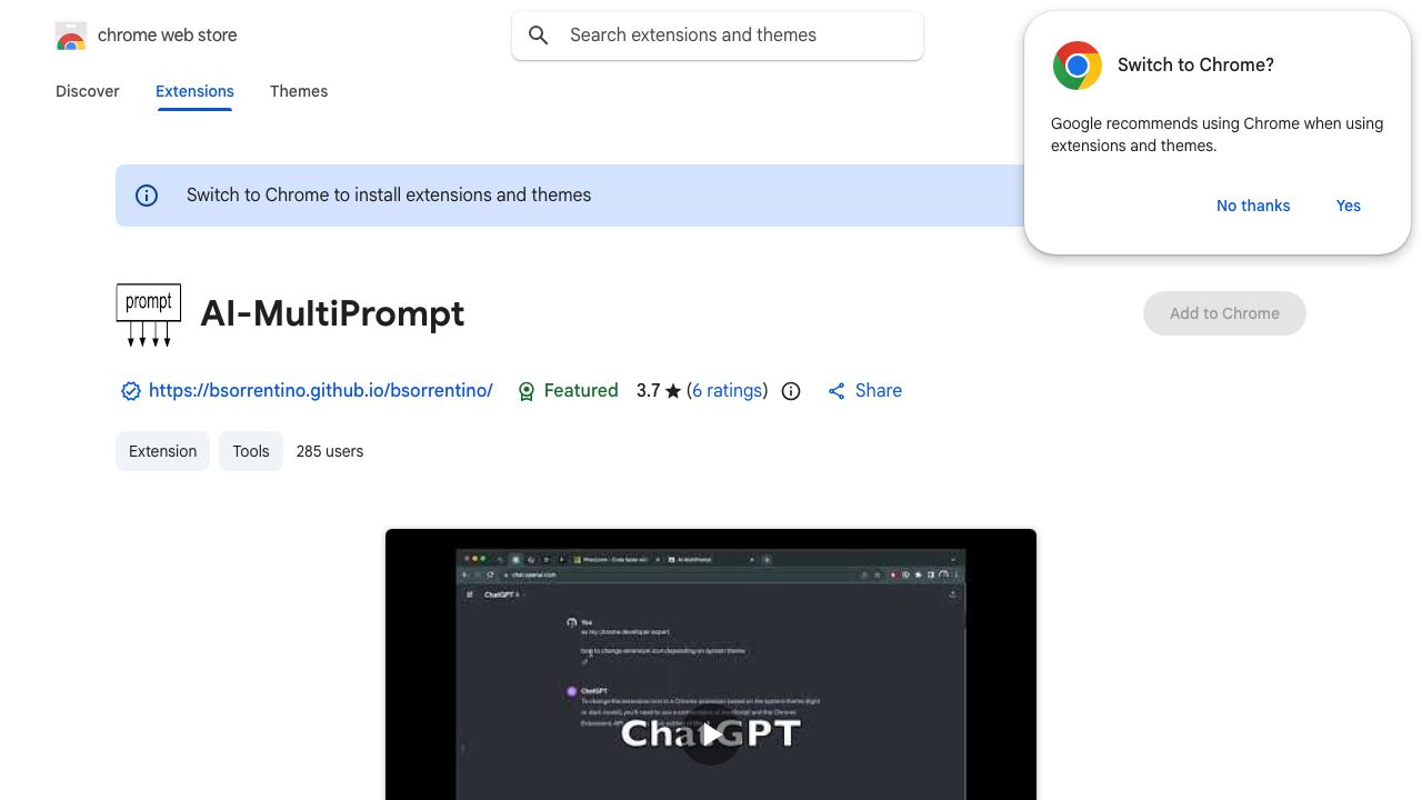 AI-MultiPrompt 网站截图