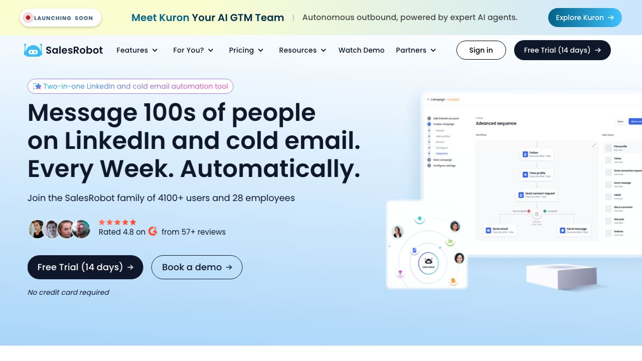 Salesrobot 网站截图