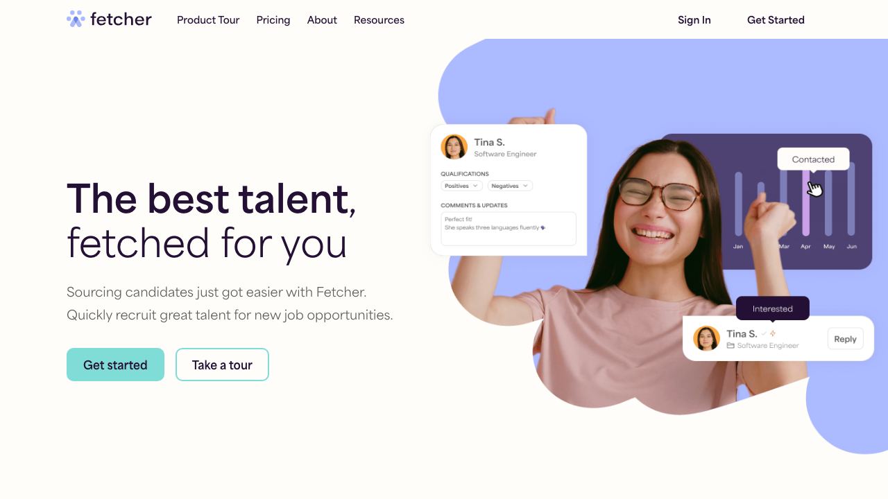 fetcher.ai 网站截图