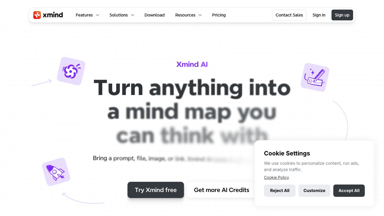 Xmind AI 网站截图