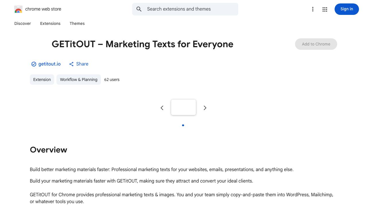 GETitOUT – Marketing Texts for Everyone 网站截图