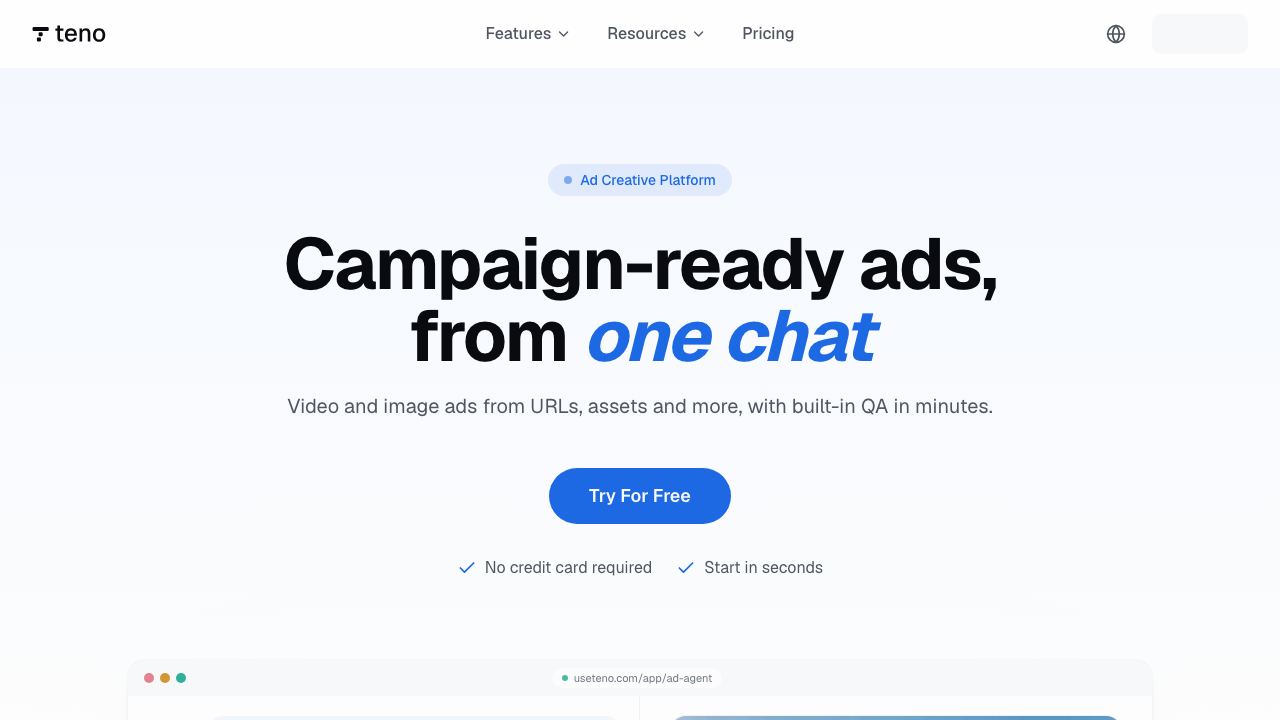 Teno - 1 website screenshot