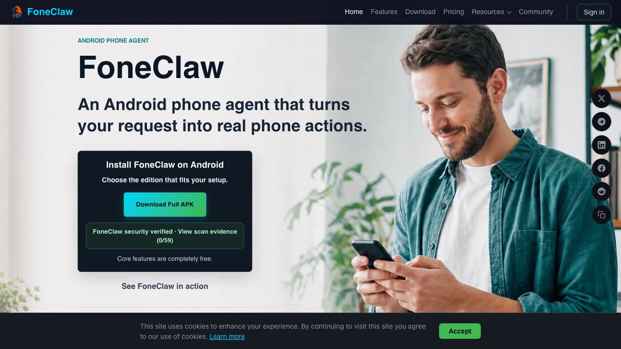 Foneclaw website screenshot
