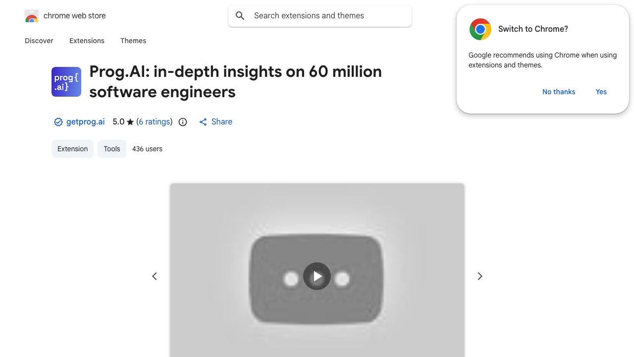 Prog.AI: in-depth insights on 60 million software engineers website screenshot