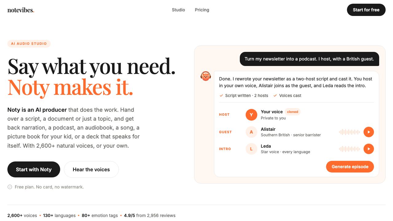 notevibes.com 网站截图