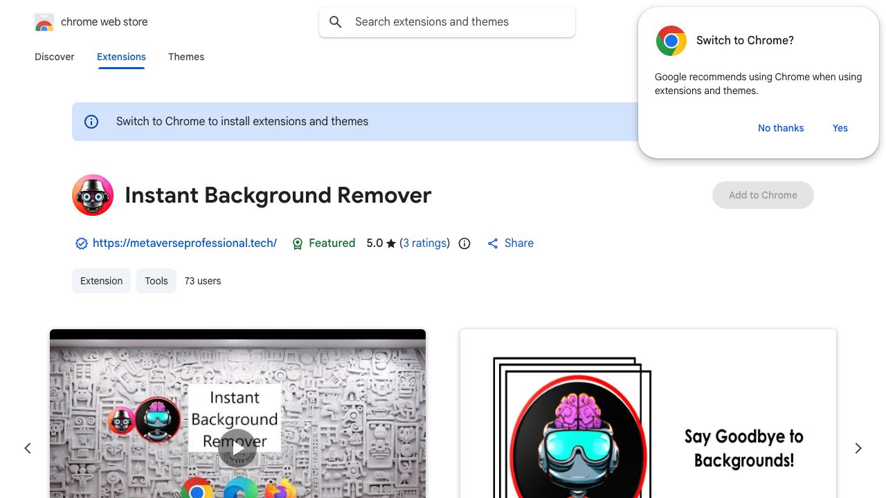 Instant Background Remover 网站截图