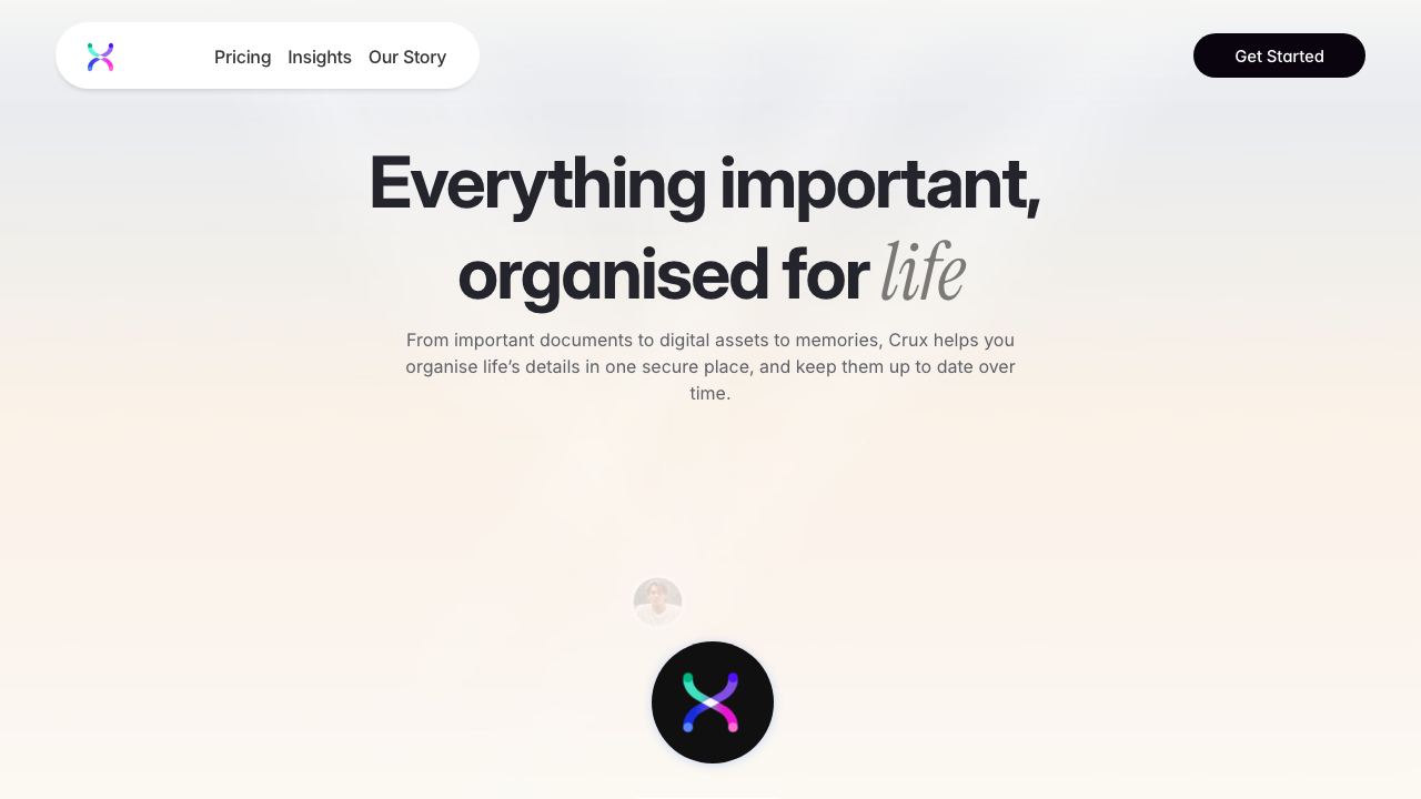 Crux Legacy website screenshot