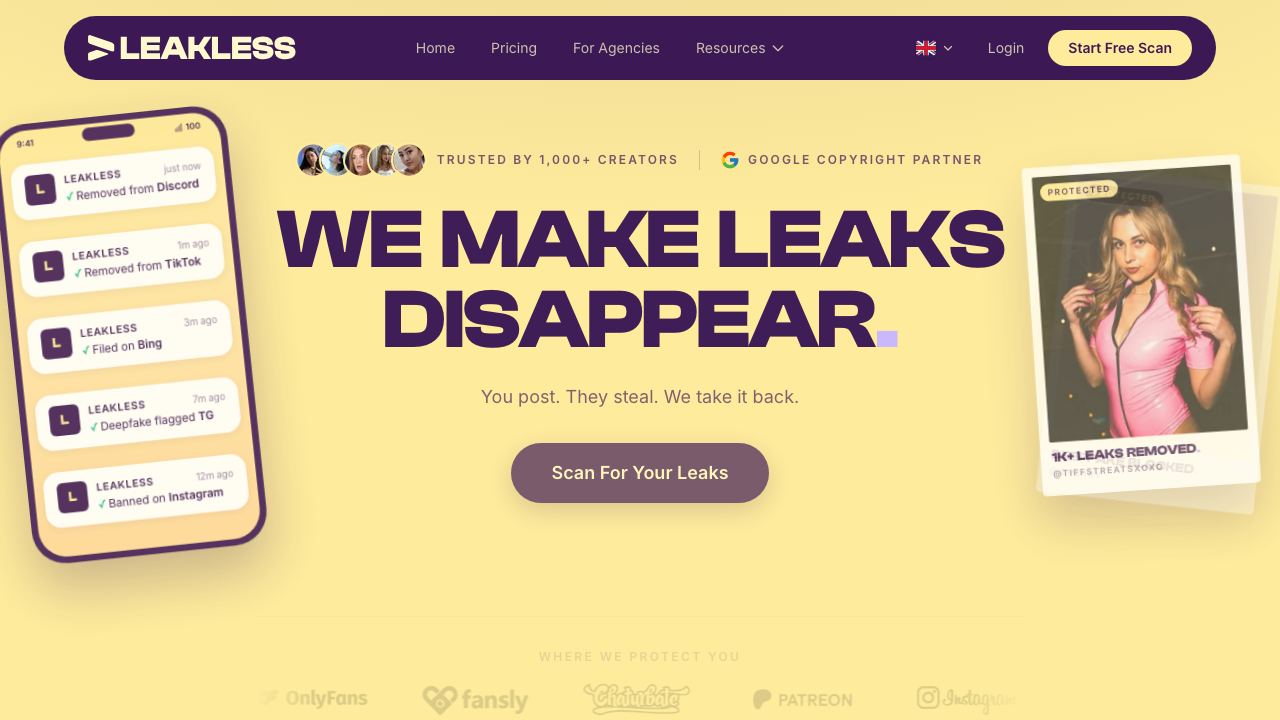 Leakless 网站截图