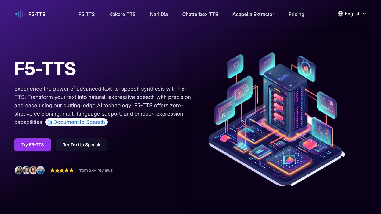F5-TTS 网站截图