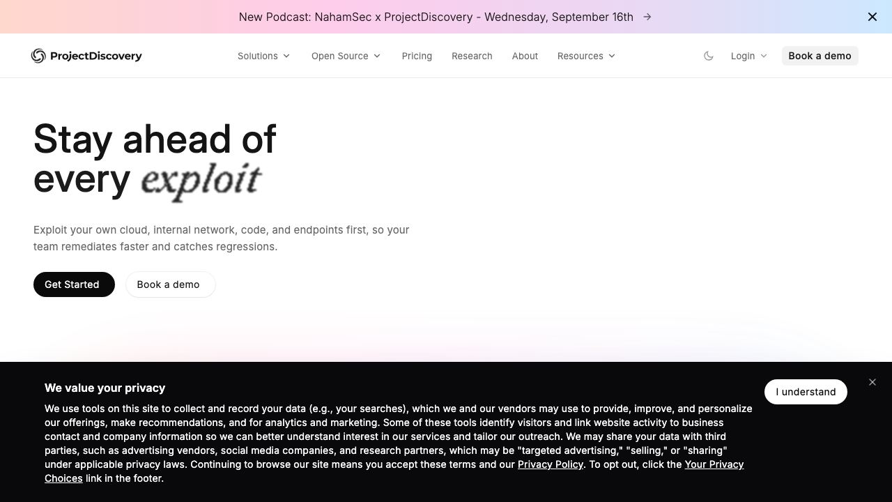 ProjectDiscovery | Neo website screenshot