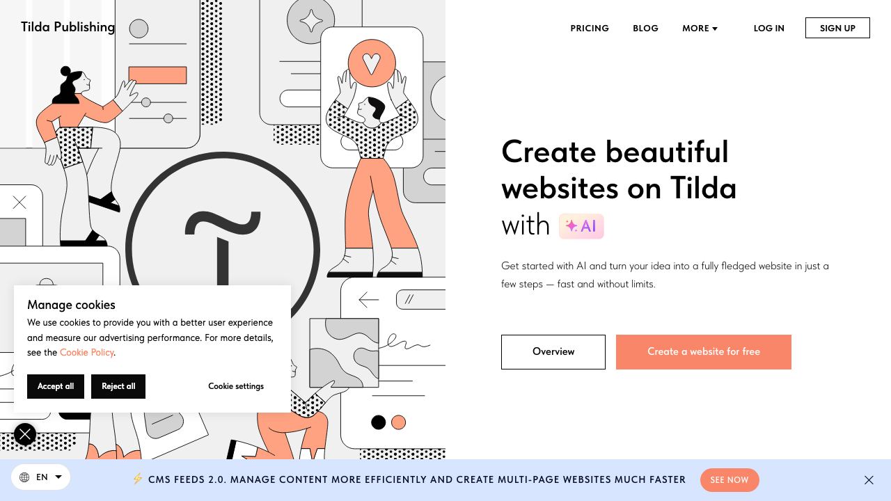 Tilda Publishing 网站截图
