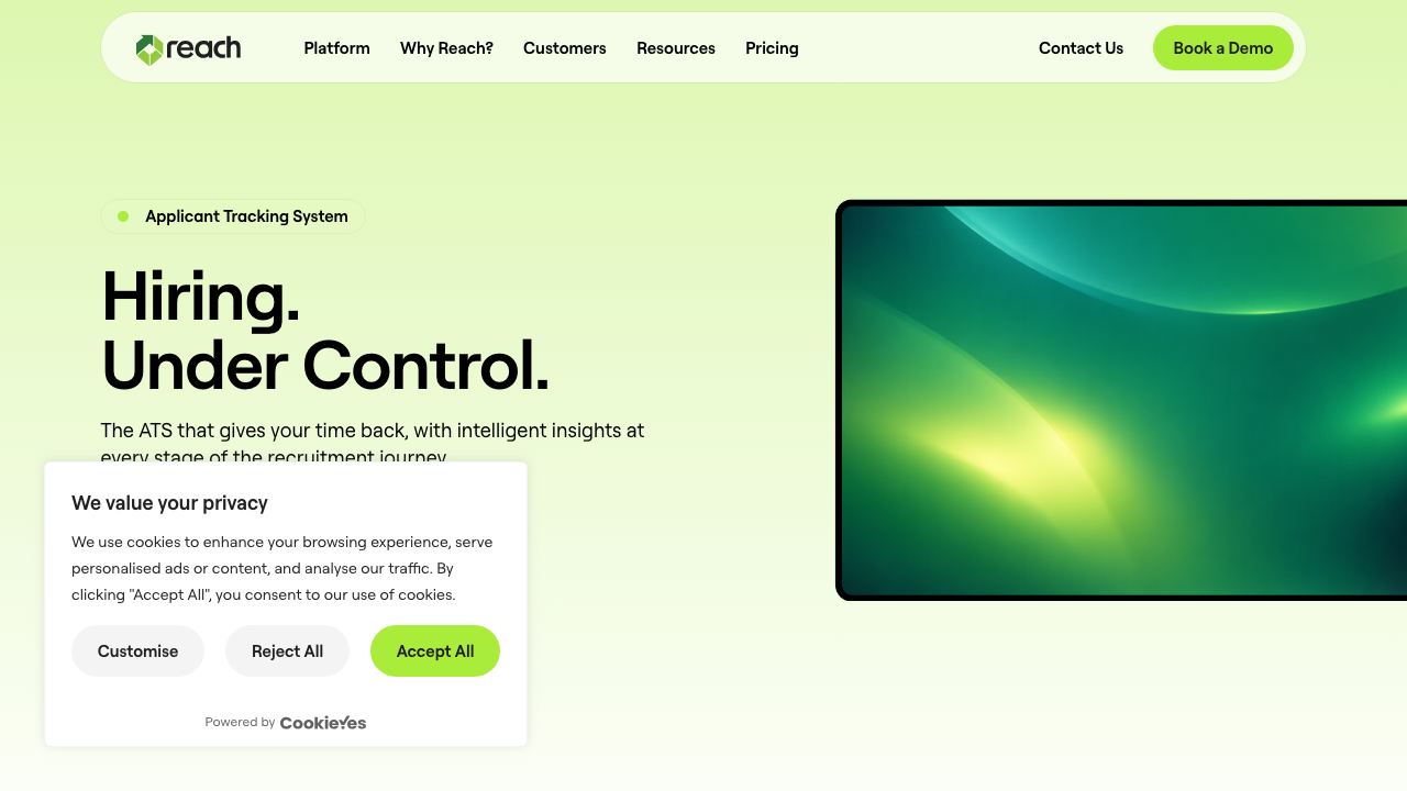 Reach ATS website screenshot
