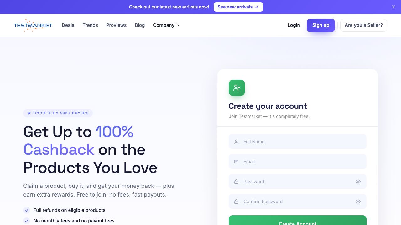 Testmarket Analytics INC 网站截图