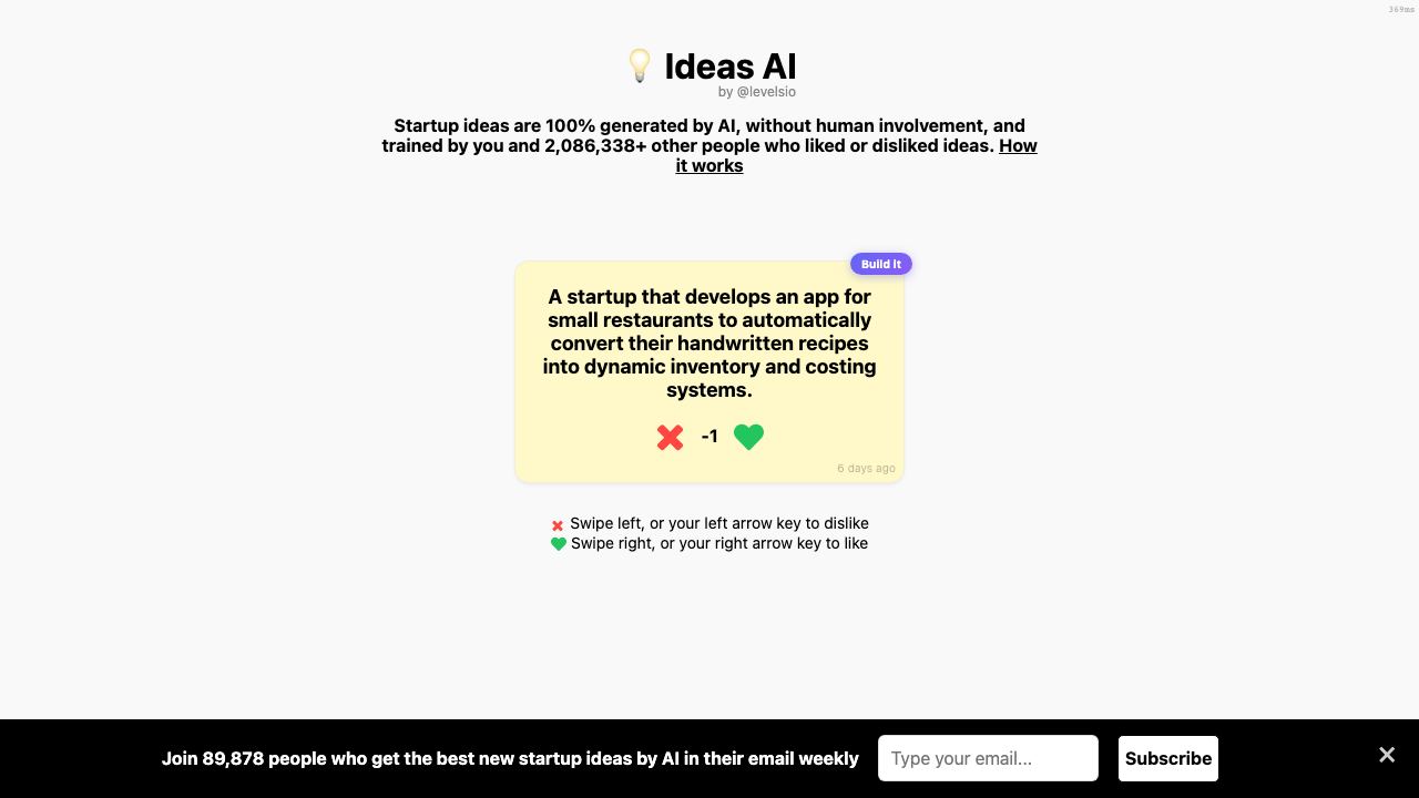 IdeasAI 网站截图