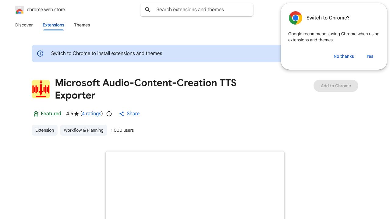 Microsoft Audio-Content-Creation TTS Exporter 网站截图