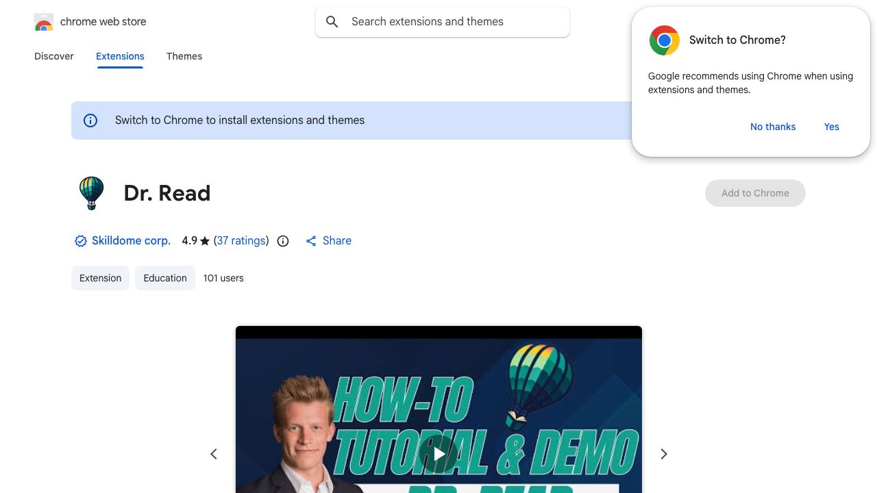 Dr. Read website screenshot