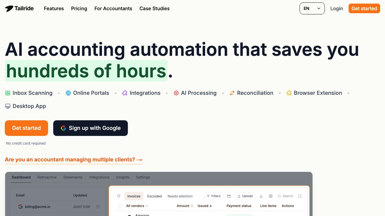 GetInvoice website screenshot