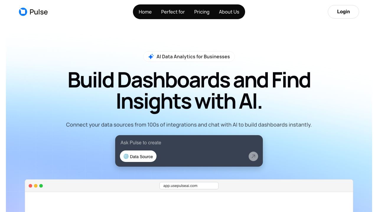 Pulse AI 网站截图