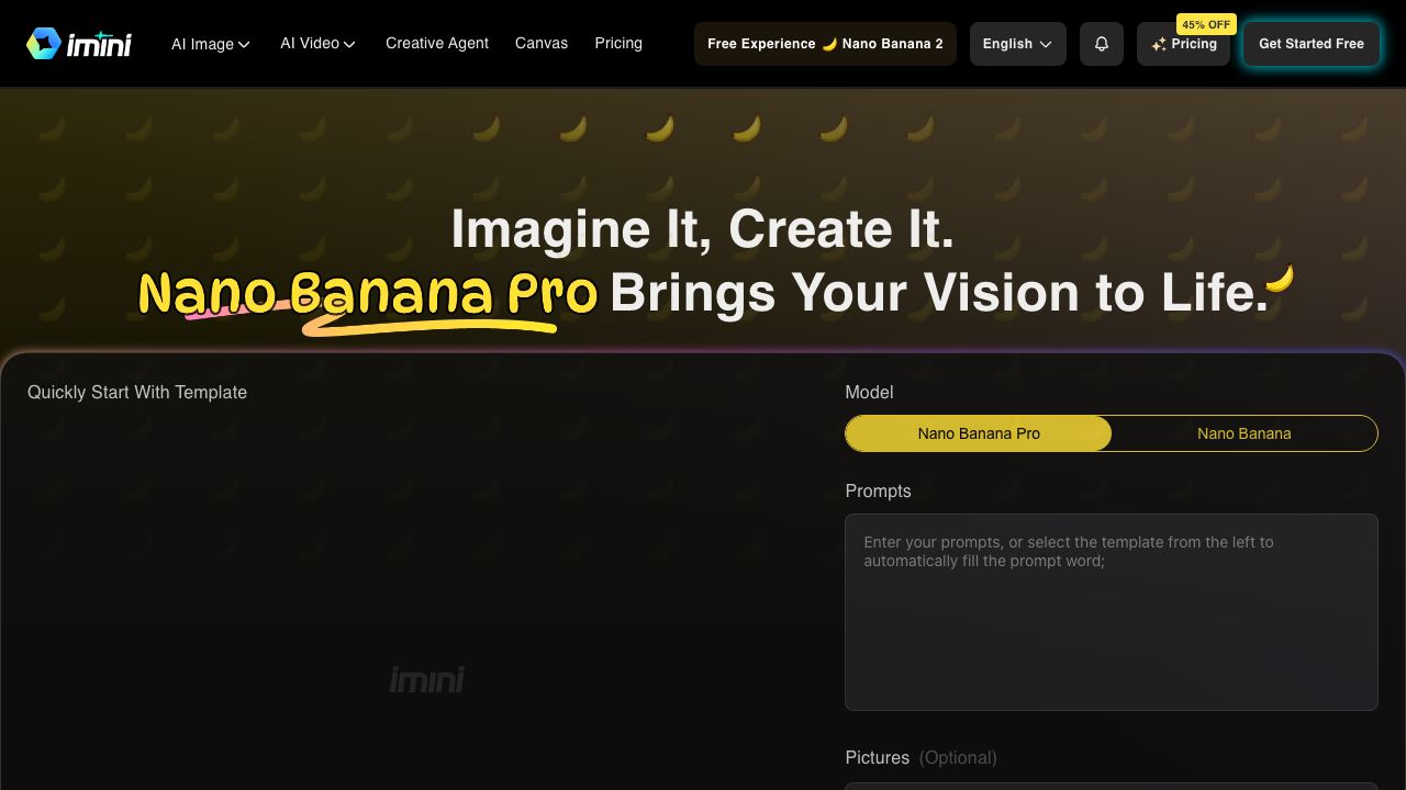 Nano Banana AI | Nano Banana the Best AI Image Generator 网站截图
