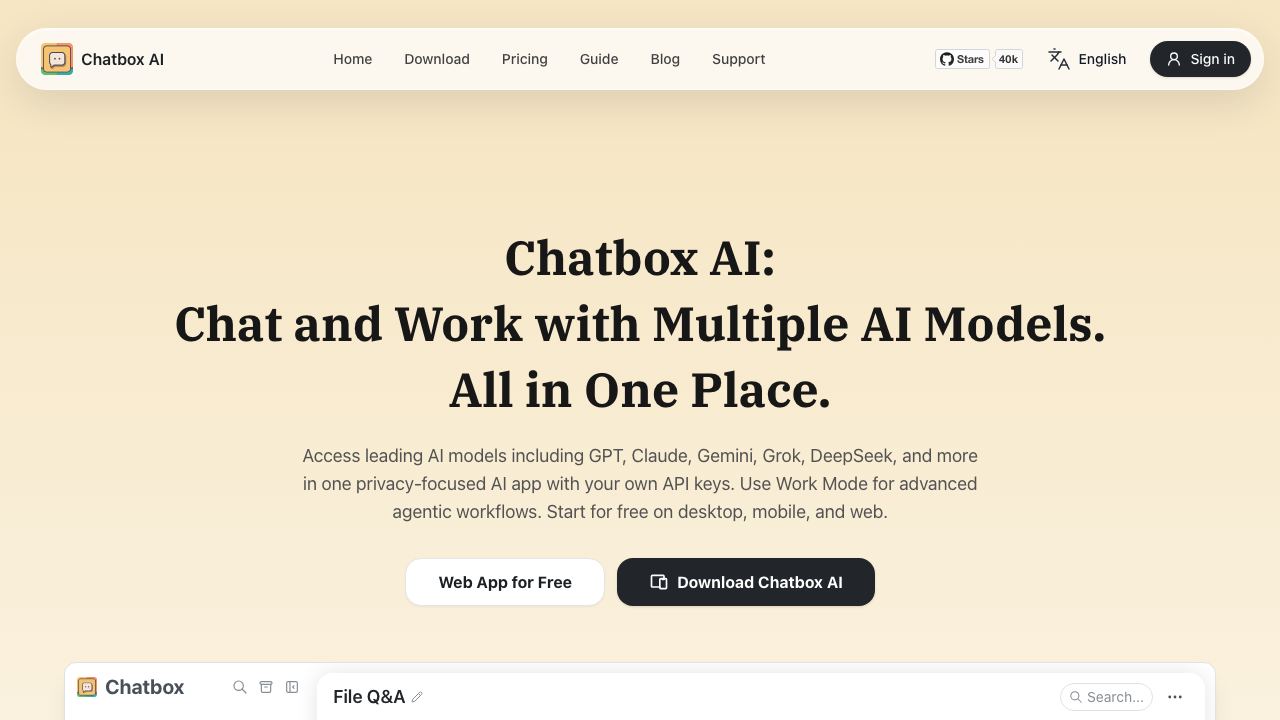 Chatbox 网站截图