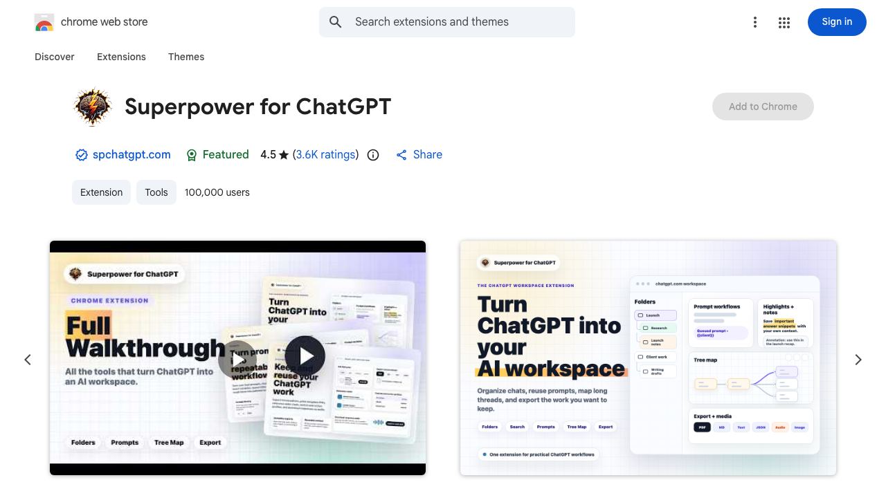Superpower ChatGPT website screenshot