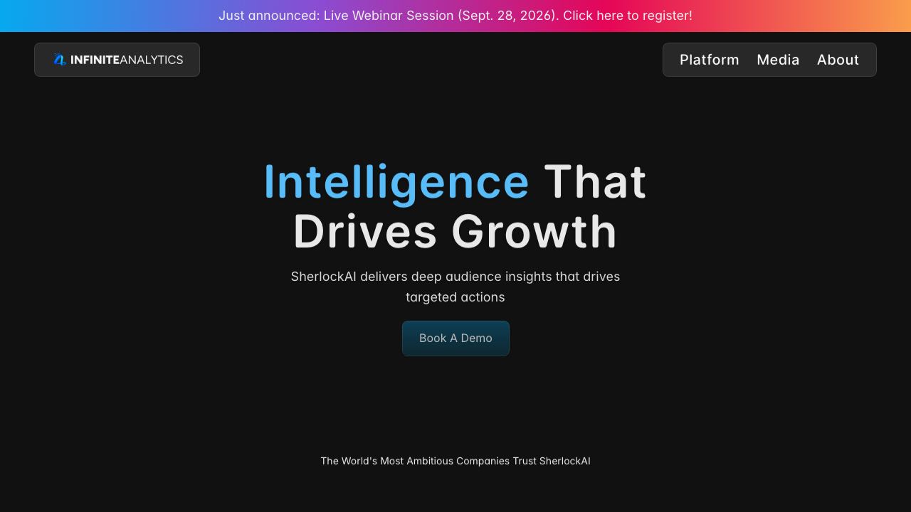infiniteanalytics.com 网站截图
