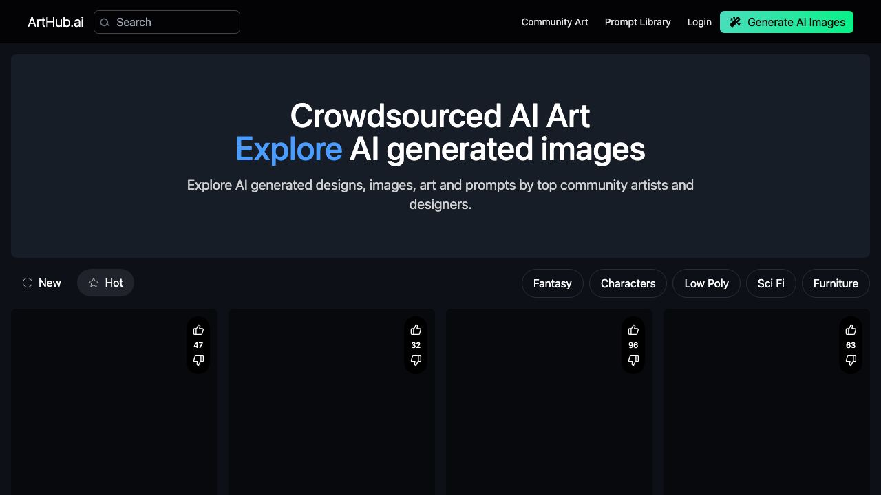 Arthub.ai 网站截图