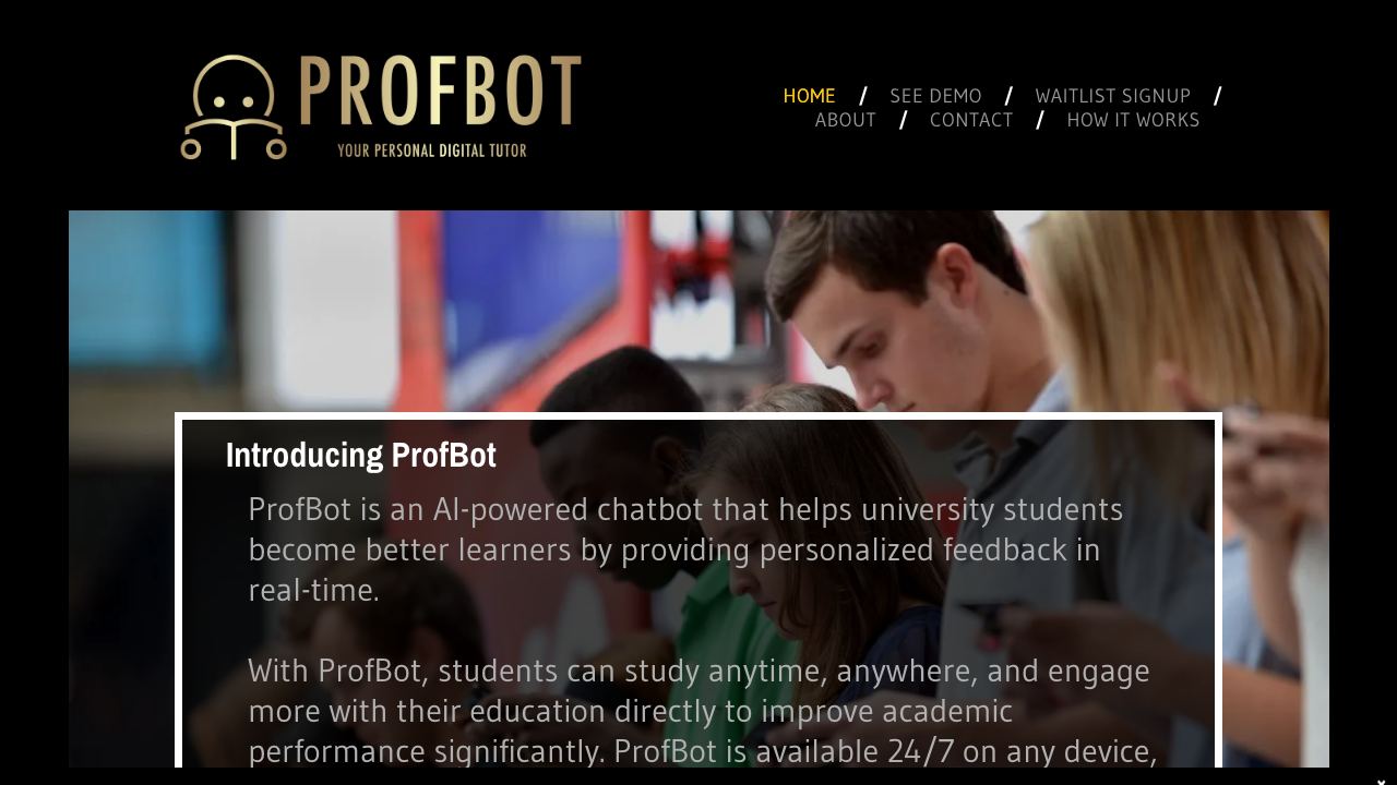 ProfBot 网站截图