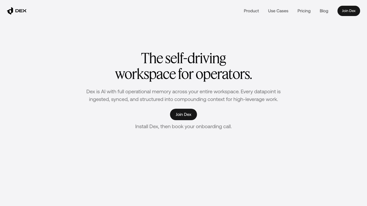 Dex by Thirdlayer website screenshot