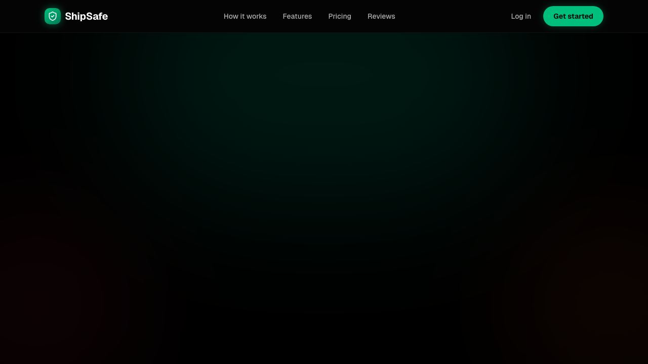 ShipSafe 网站截图