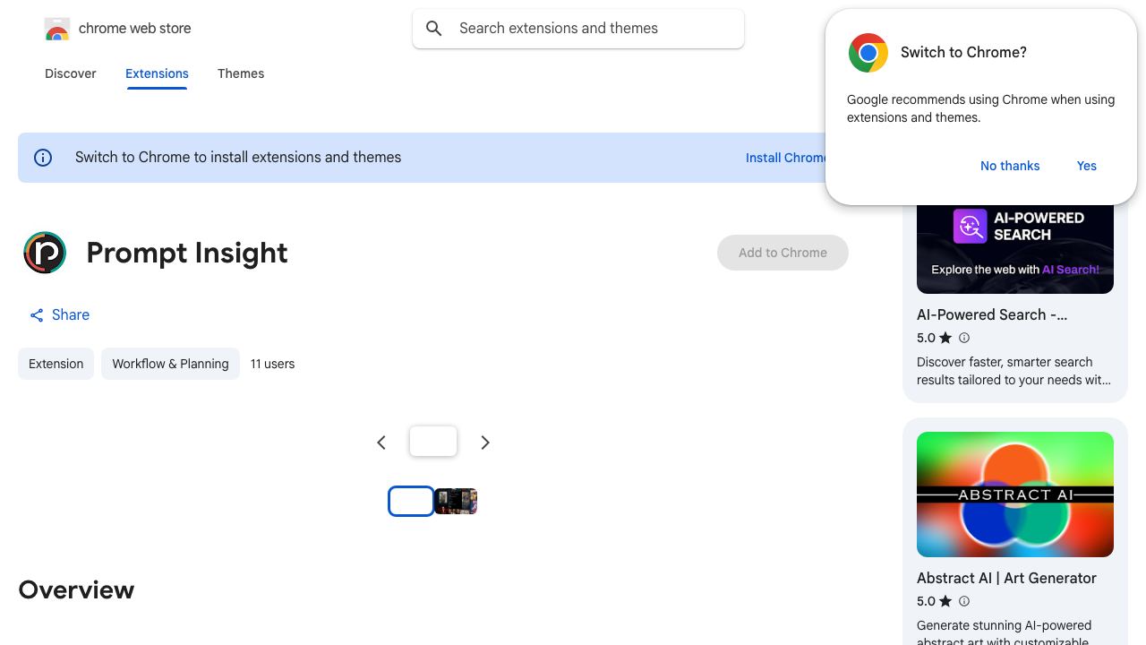 Prompt Insight 网站截图