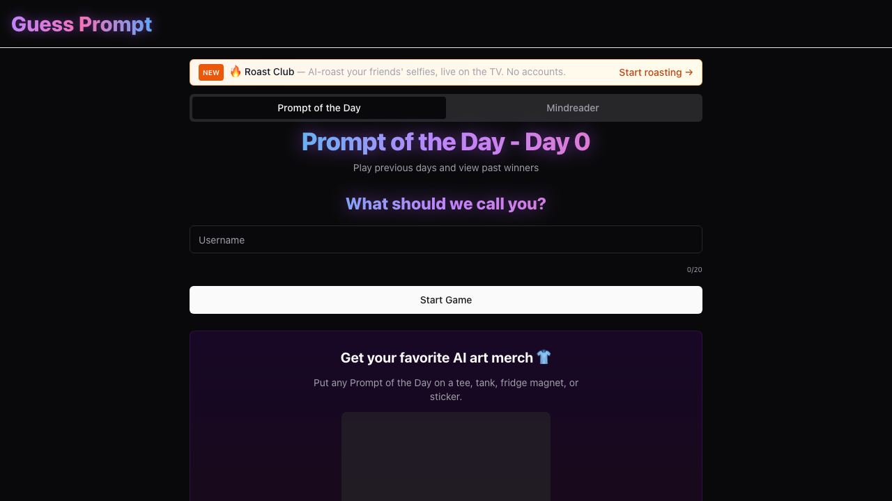 Guess The Prompt! 网站截图