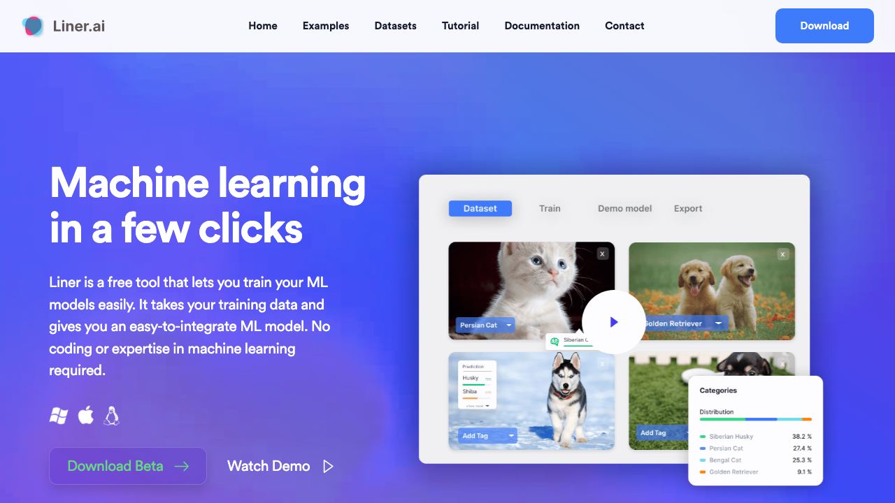 Liner.ai 网站截图