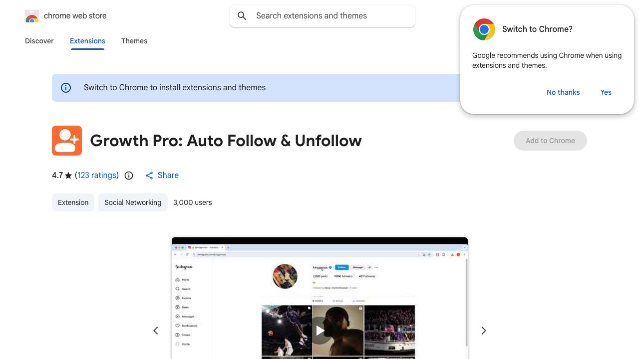IG Growth Pro - Auto Follow & Unfollow 网站截图